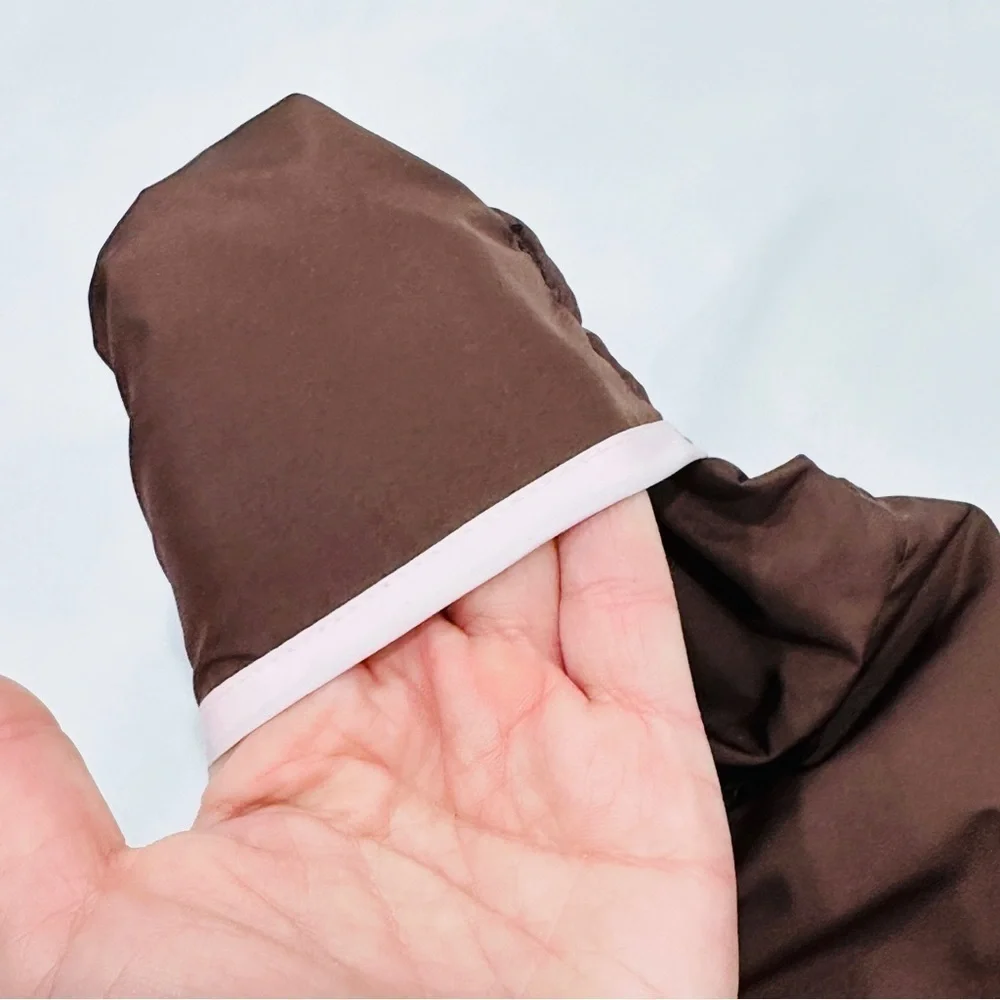 Gap babyGAP Brown Pink Down Filled Bunting Winter Hooded Snowsuit - Picture 5 of 11